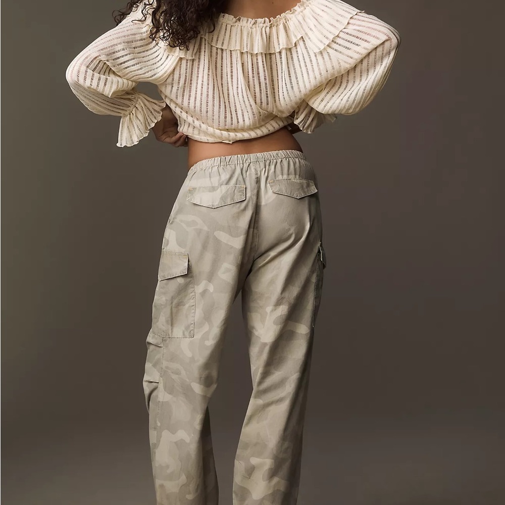 Anthropologie Light Tan Camo Cargo Joggers - Picture 4 of 8